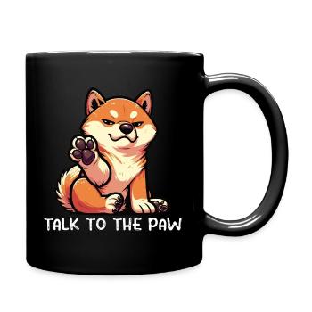 Talk to the Paw Shiba Inu Shiba owner Shiba dog - Full Colour Mug - black - Right