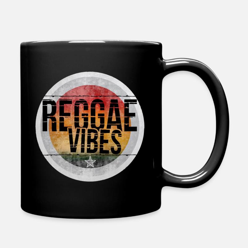 Reggae Vibes Circle - Full Colour Mug - black