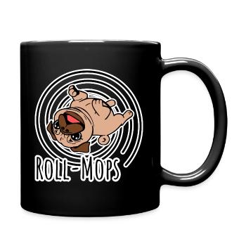 Rolling Pug - A Rolling Pug - Full Colour Mug - black - Right