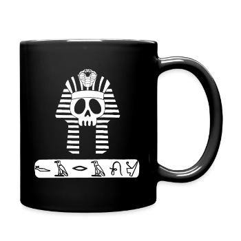 Crâne du pharaon blanc - Mug uni - noir - Droite