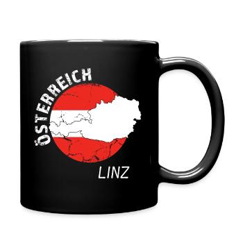 Linz - Tasse einfarbig - Schwarz - Rechts