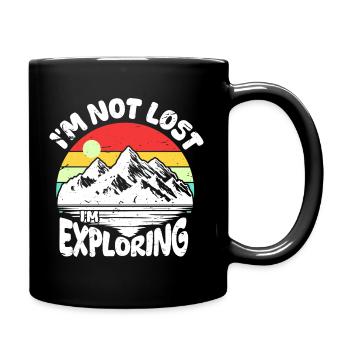 Retro-Berg-Erkundung - Tasse einfarbig - Schwarz - Rechts