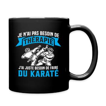 Ich muss nur Karate Karate machen Geschenk Karate - Tasse einfarbig - Schwarz - Rechts