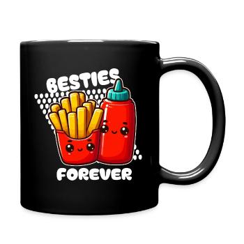 Meilleurs amis frites et ketchup - Mug uni - noir - Droite