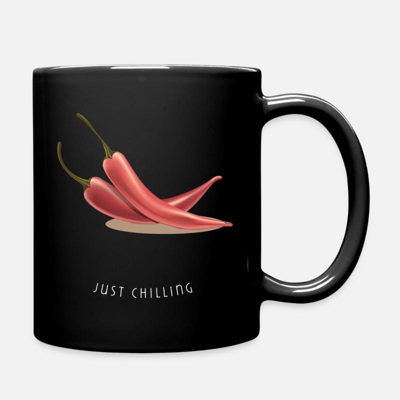Chili Chillin’ – Lustiges Urlaubsmotiv - Tasse einfarbig - Schwarz