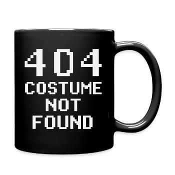404 Costume Not Found - Tasse einfarbig - Schwarz - Rechts