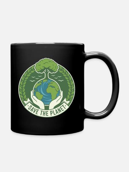 Sauvez la planète Eco Jour de la Terre Nature Design - Mug uni - noir
