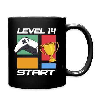 Level 14 Start Gaming Sieg 14.Geburtstag - Tasse einfarbig - Schwarz - Rechts