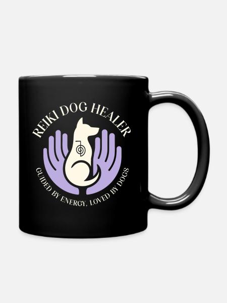 Energie Choku Symbol Reiki Hund - Tasse einfarbig - Schwarz