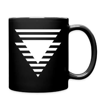 Prisme triangulaire étagé - Mug uni - noir - Droite
