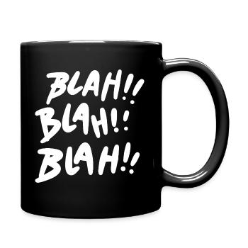 Blah Blah Blah White - Full Colour Mug - black - Right