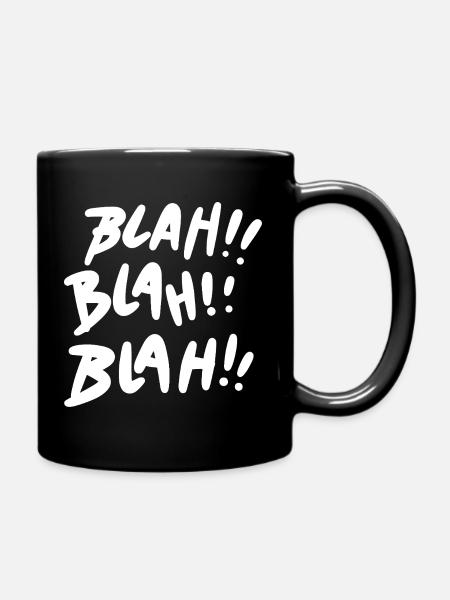 Bla Bla Bla Blanc - Mug uni - noir