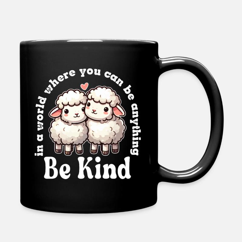 Deux brebis mignonnes Be Kind - Mug uni - noir