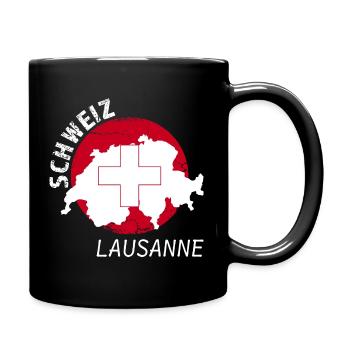 Lausanne - Tasse einfarbig - Schwarz - Rechts