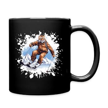 Guépard Ski Ski - Mug uni - noir - Droite