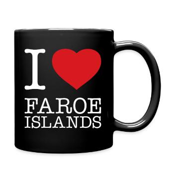 i love Faroe Islands - Full Colour Mug - black - Right