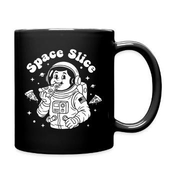 Space Slice Astronaut Pizza - Full Colour Mug - black - Right
