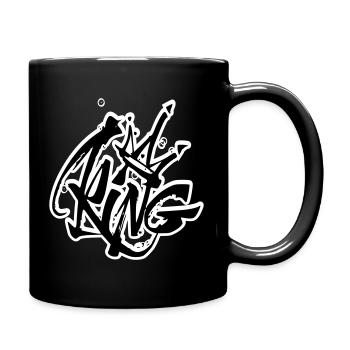 Lettrage King Graffiti - Mug uni - noir - Droite