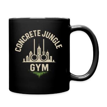 Gymnase de jungle en béton - Mug uni - noir - Droite