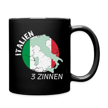 3 Zinnen - Tasse einfarbig - Schwarz - Rechts