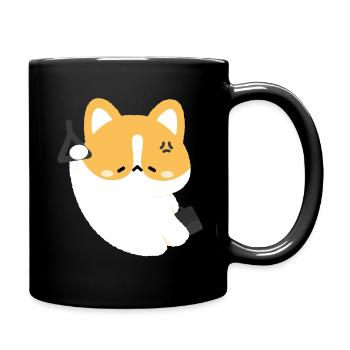 Trajet Corgi fatigué - Mug uni - noir - Droite
