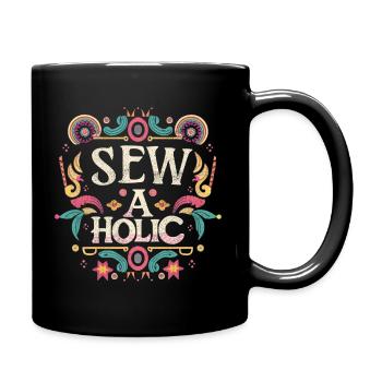 Accro à la couture - Mug uni - noir - Droite