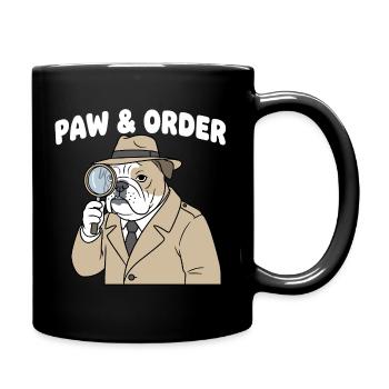 Détective Paw & Order Bulldog - Mug uni - noir - Droite