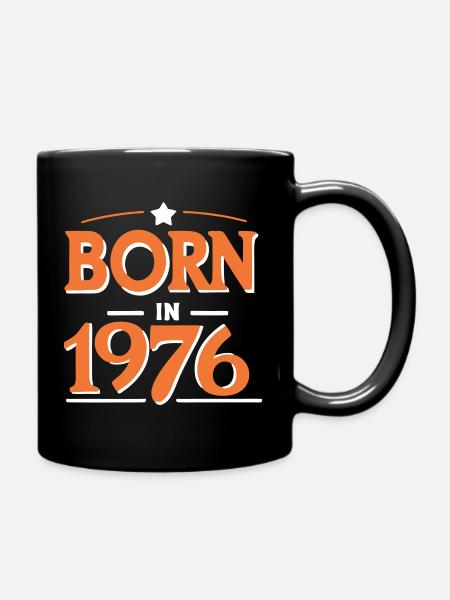 Born in 1976 – 50 years of Retro Kult - Full Colour Mug - black