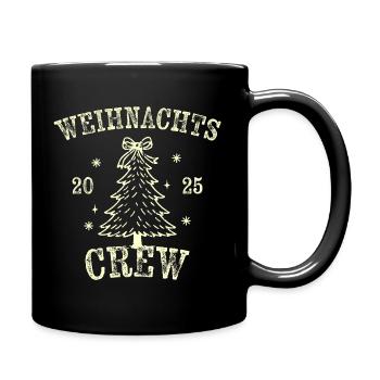 Weihnachtscrew 2025 - Tasse einfarbig - Schwarz - Rechts