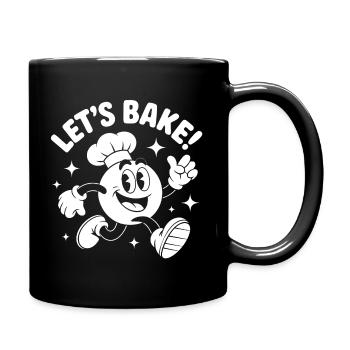 Pâtisserie avec un boulanger de dessin animé joyeux - Mug uni - noir - Droite