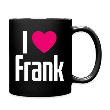 I Love Frank Pink Heart I Love Frank - Full Colour Mug - black - Right