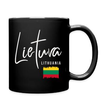 Litauische Wurzeln, ich liebe Litauen - Tasse einfarbig - Schwarz - Rechts