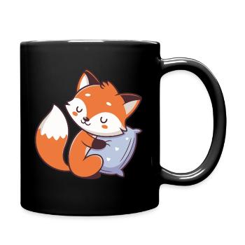 Fox Comfort und Herzkissen - Tasse einfarbig - Schwarz - Rechts