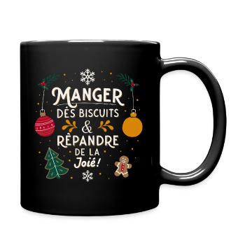 Eat Cookies & Spread Christmas Joy - Full Colour Mug - black - Right