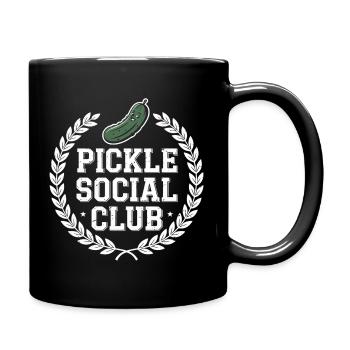 Pickle Social Club Cucumber Humor Crew - Full Colour Mug - black - Right