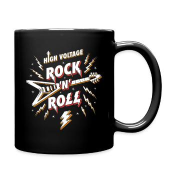 Hochspannungs-Rock'n'Roll-Gitarre - Tasse einfarbig - Schwarz - Rechts