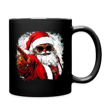 Weihnachtsmann Hip Hop - Tasse einfarbig - Schwarz - Rechts