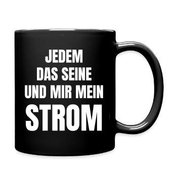 L’électricien adore son électricité - Mug uni - noir - Droite