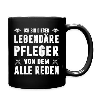 Pflegerin Geschenke Pflege Lustig Krankenpflegerin - Tasse einfarbig - Schwarz - Rechts