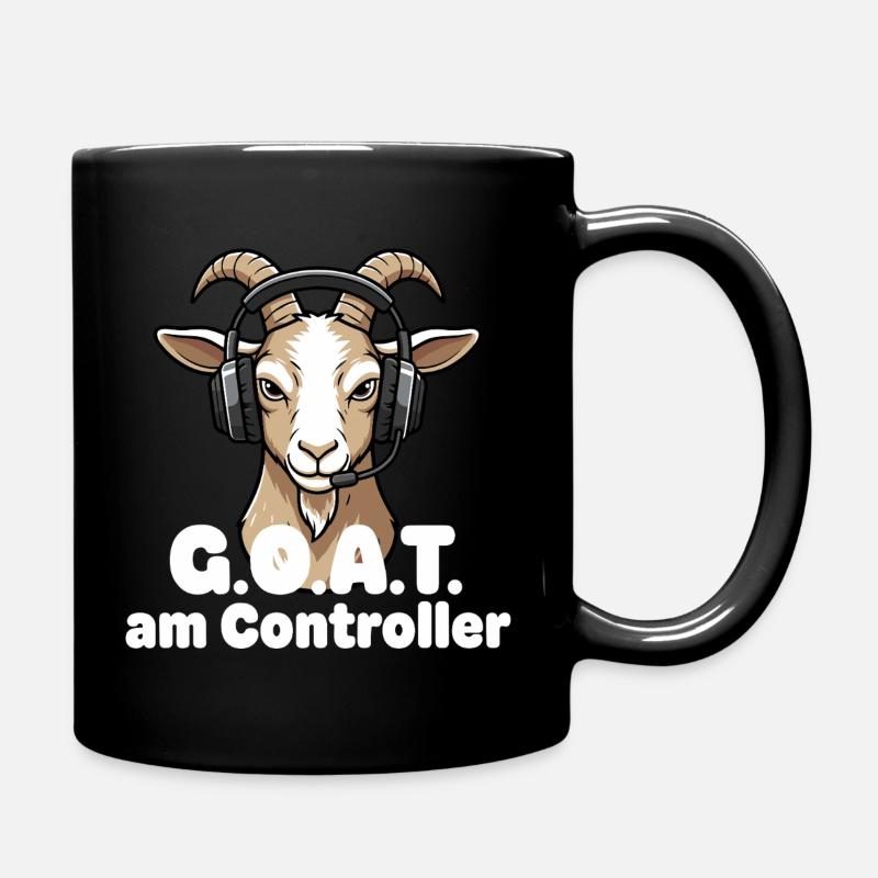 GOAT sur la manette - Mug uni - noir