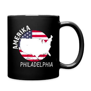 Philadelphia - Full Colour Mug - black - Right