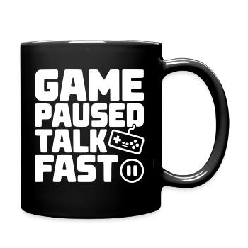Le jeu a mis en pause Parler vite - Mug uni - noir - Droite