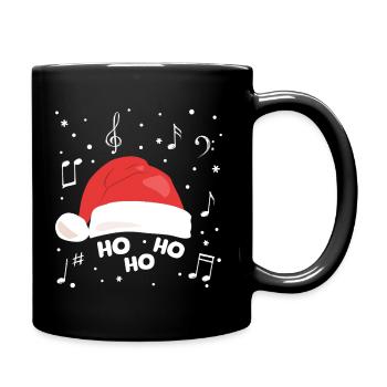 Chopeau de Noël musical avec notes musicales - Mug uni - noir - Droite