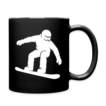 Sports d’hiver Minimalist Silhouette Snowboard - Mug uni - noir - Droite