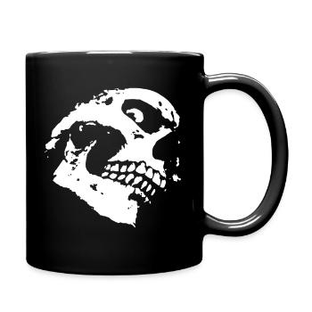 Schädel - Tasse einfarbig - Schwarz - Rechts