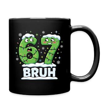 67 Bruh Christmas Memes Funny Gift Cute - Full Colour Mug - black - Right