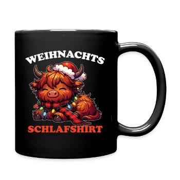 Chemise de nuit de Noël pour le bétail Highland de Noël - Mug uni - noir - Droite