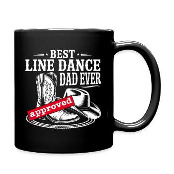 Best Line Dance Dad Ever - Full Colour Mug - black - Right