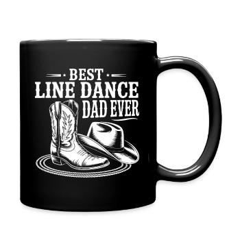 Best Line Dance Dad Ever - Full Colour Mug - black - Right