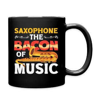 Speck Of Music Saxophone Saxophonist - Full Colour Mug - black - Right
